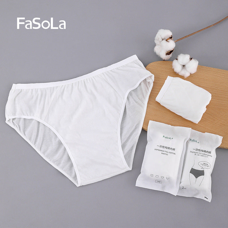 FaSoLa-Disposable-Full-Cotton-Men's-Underwear---White,-XL,-5-Pack-1