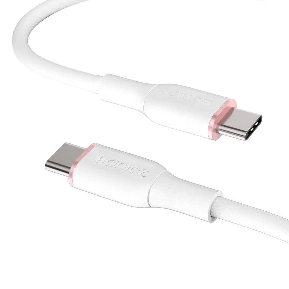 iQuick-Silicone-Charging-Data-Cable-Type-C-to-Type-C-2m-White-1