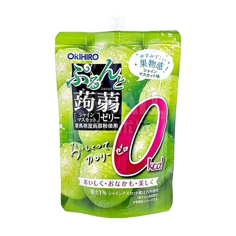 Orihiro Japanese Konjac Jelly, Zero Calorie, Green Grape Flavour, 130g ...