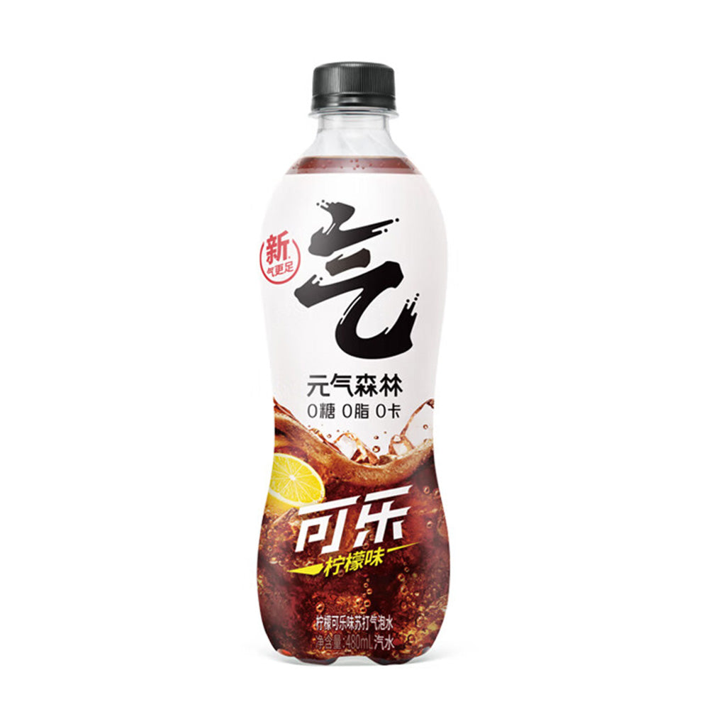 Genki-Forest-Sparkling-Water,-Cola-Lemon-Flavor,-480ml-1