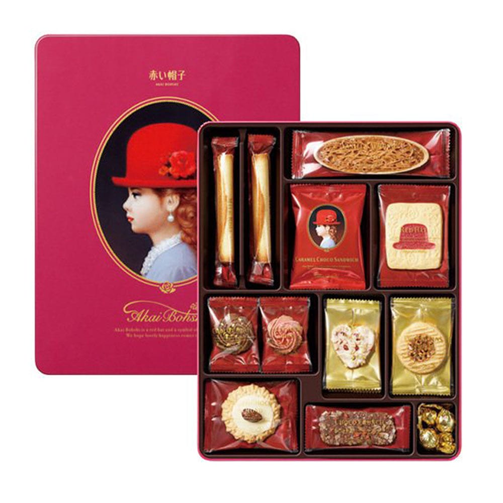 Akai-Bohshi-Assorted-Cookies---11-Varieties,-31-Pieces,-Pink-Gift-Box---279g-1