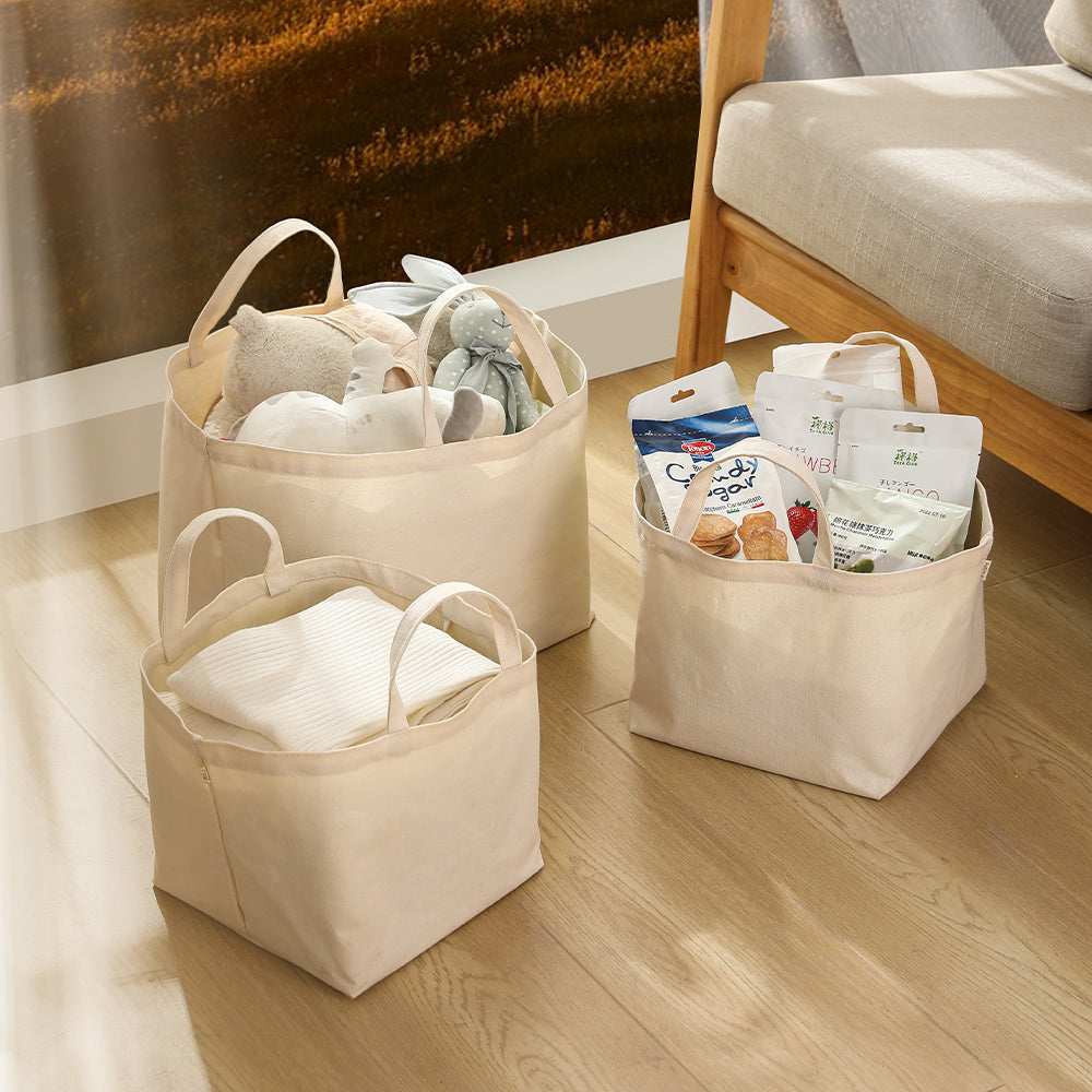 Fasola-Fabric-Storage-Bag---Large,-25*35*28cm,-Off-White-1