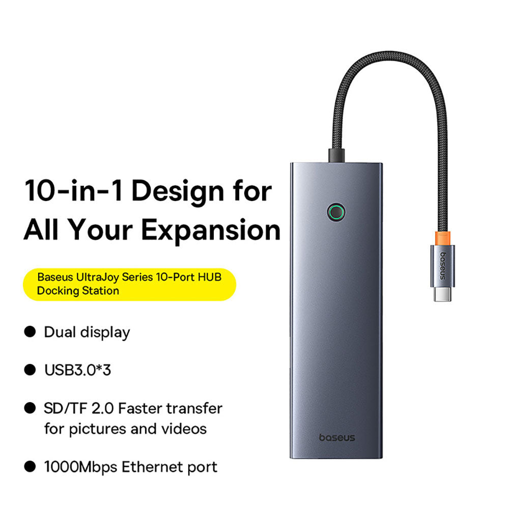 Baseus-UltraJoy-Series-10-Port-HUB-Docking-Station---Space-Gray-1