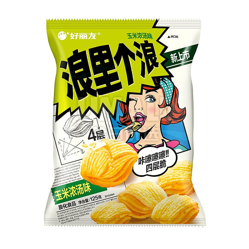 Haoliyou-Wavy-Corn-Soup-Flavour-Snack-65g-(Temporarily-Unavailable)-1