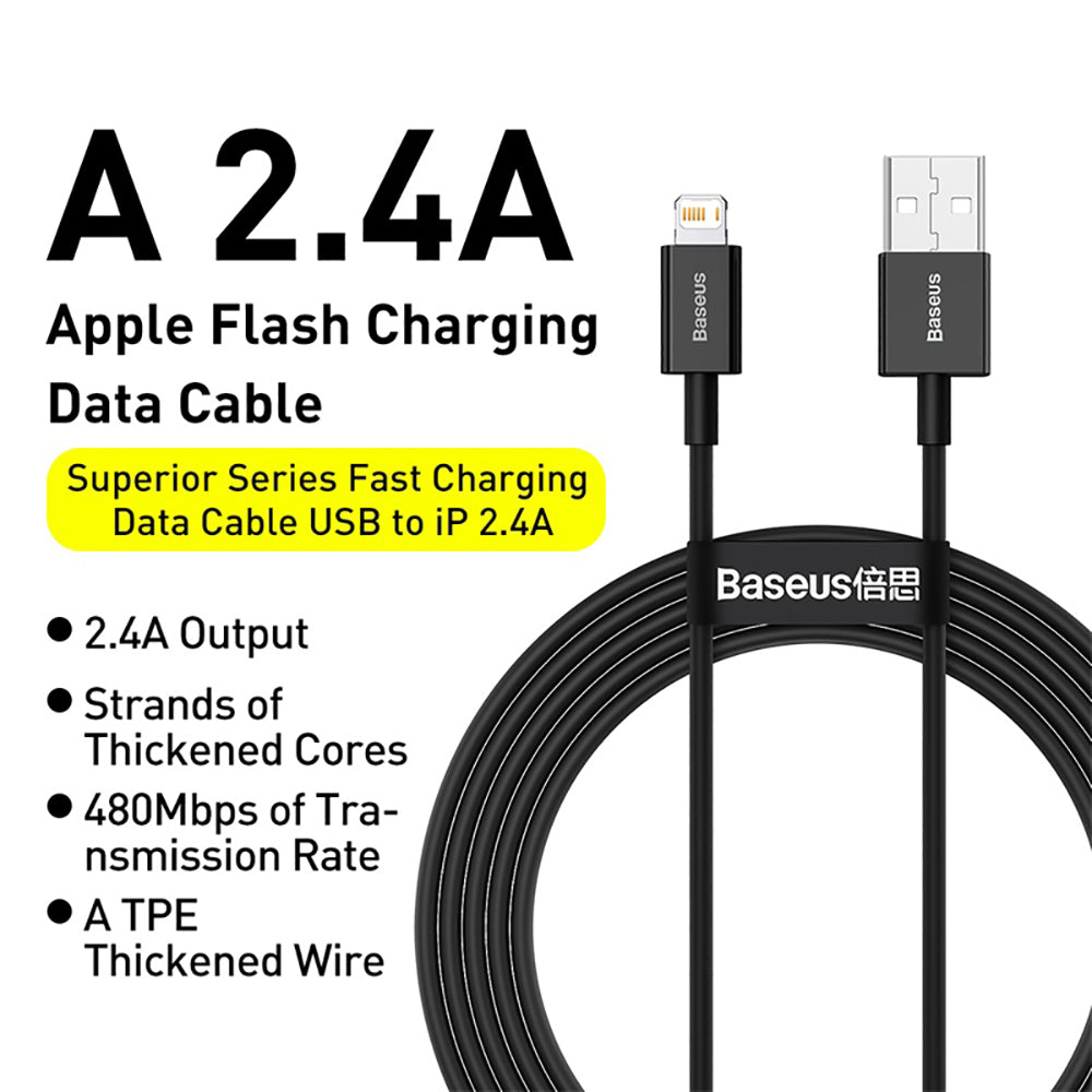 Baseus-Superior-Series-Fast-Charging-Data-Cable-USB-to-iP-2.4A-2m---Black-1