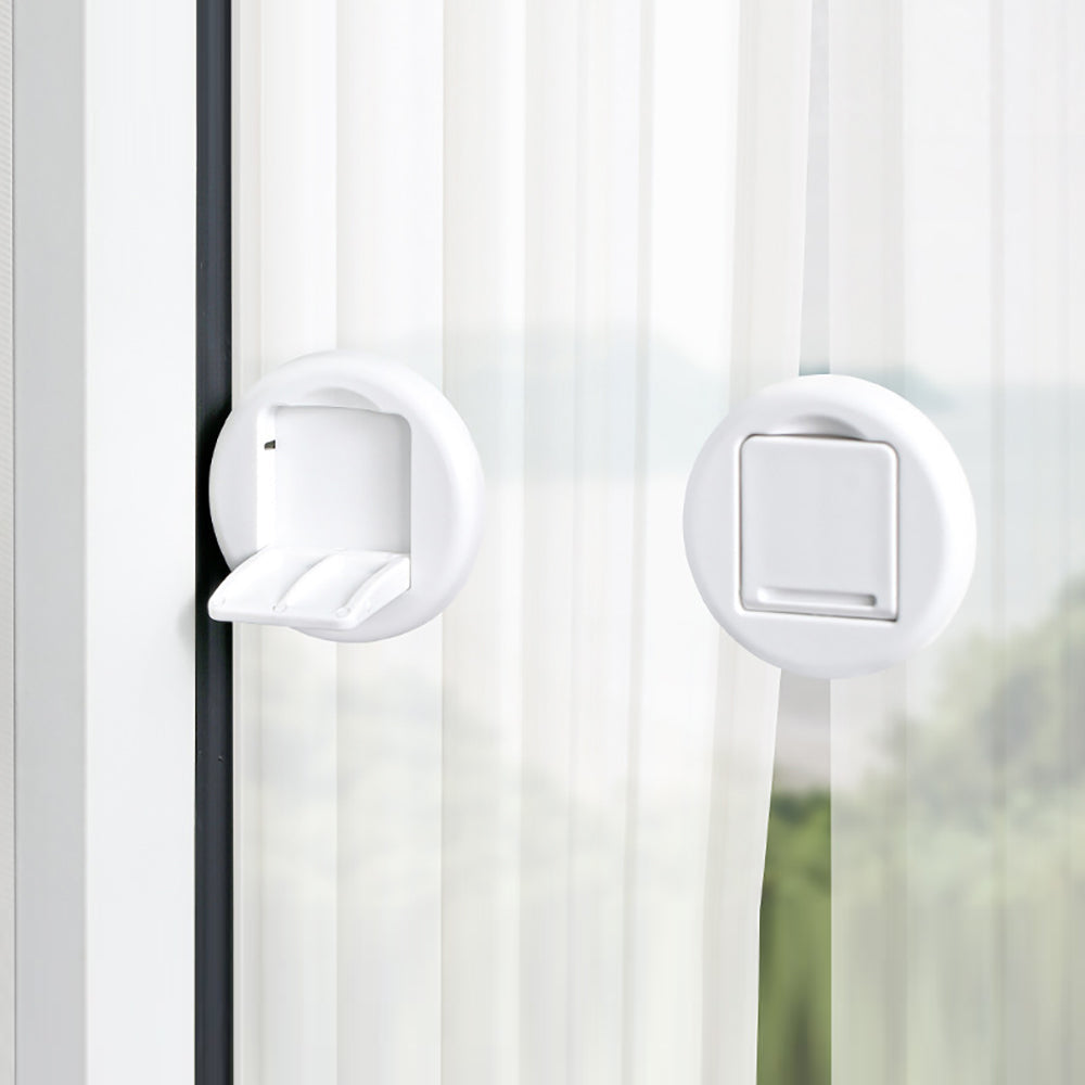 FaSoLa Sliding Door and Window Locks - White, 2 Pieces