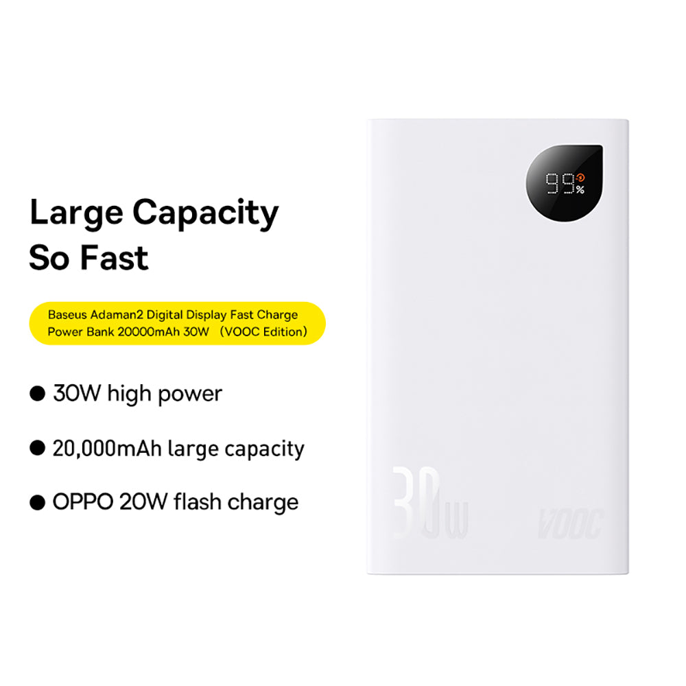 Baseus-Adaman2-Digital-Display-Fast-Charge-Power-Bank-20000mAh-30W-(VOOC-Edition)---White-1