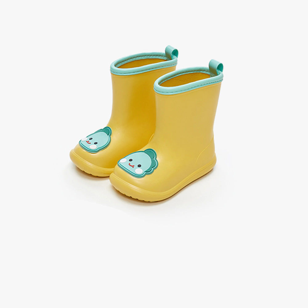 YouDiao Cartoon Sticker Kids Rain Boots - Yellow, Size 200