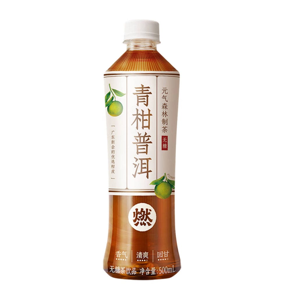 [Genki-Forest]-Sugar-Free-Green-Tangerine-Pu'er-Tea-500ml-1