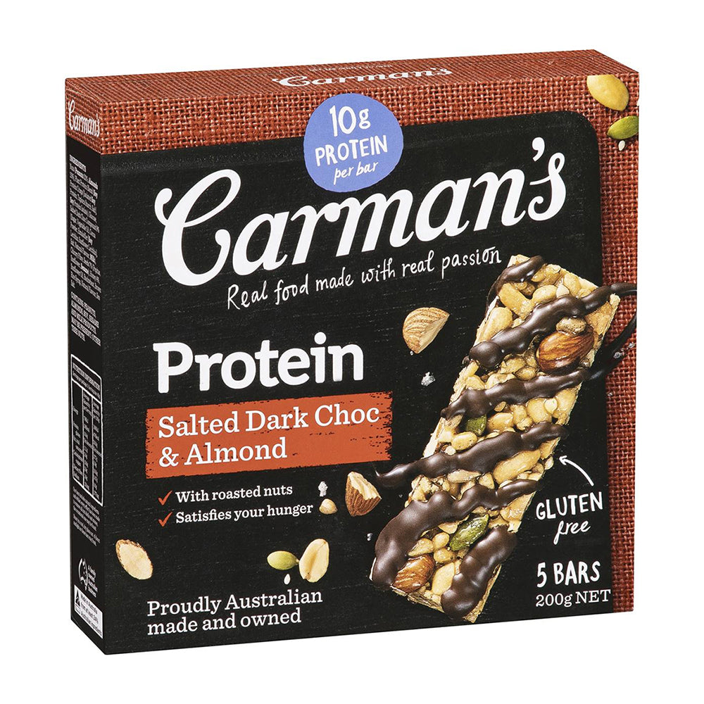 Carman's-Protein-Bars-Salted-Dark-Choc-&-Almond---5-Bars,-200g-1