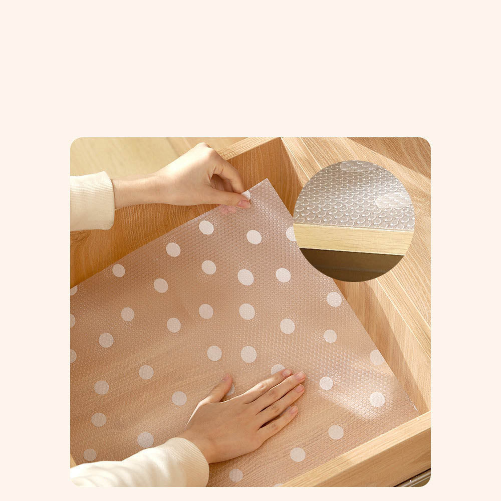 Fasola White Polka Dot Cabinet Mat - 45*150cm