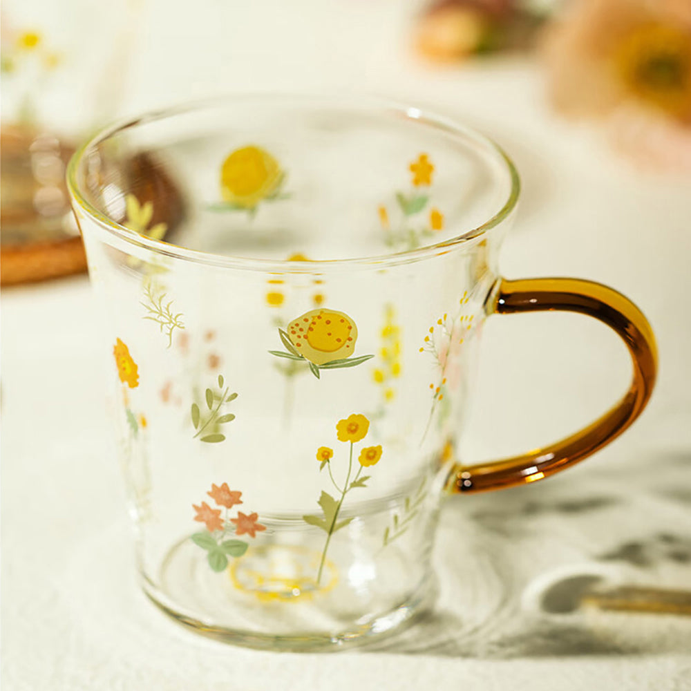 Modern-Housewife-Floral-Glass-Mug-with-Yellow-Handle---400ml-1