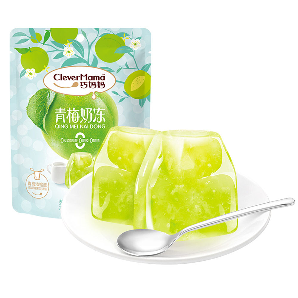 Clever-Mama-Green-Plum-Konjac-Milk-Jelly---Original-Flavor,-6-Pieces,-120g-1