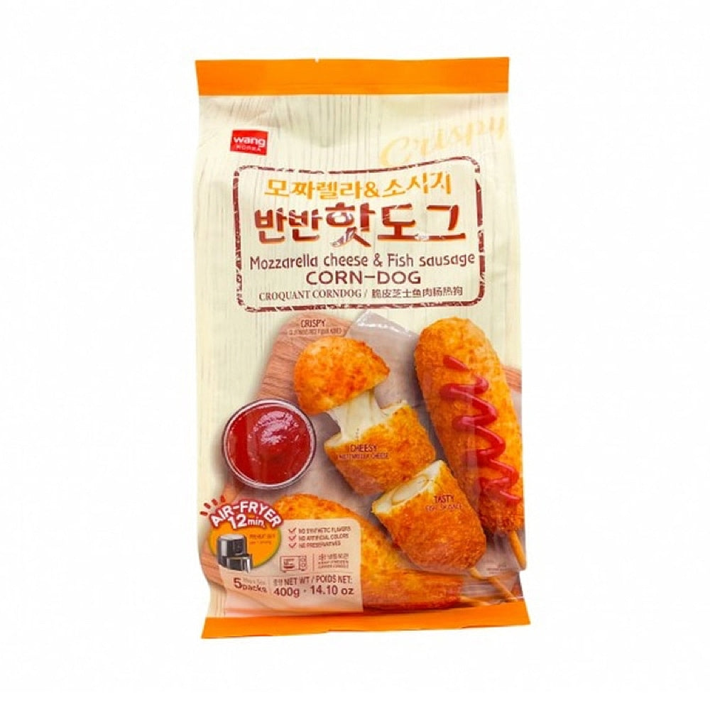 Wang Frozen Crispy Mozzarella Cheese & Fish Sausage Corn Dogs - 5pcs ...