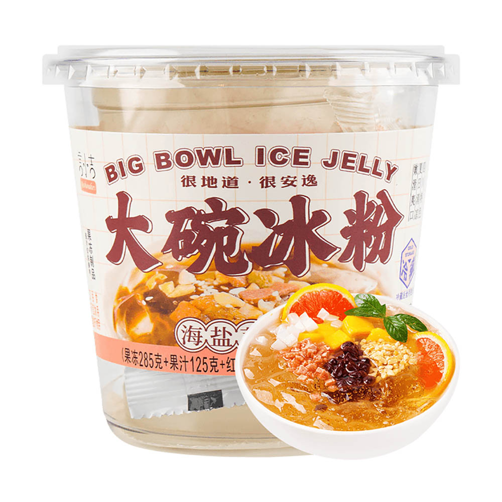 Yanshouji-Big-Bowl-Ice-Jelly,-Ready-to-Eat,-Sea-Salt-Lychee-Flavor---450g-1