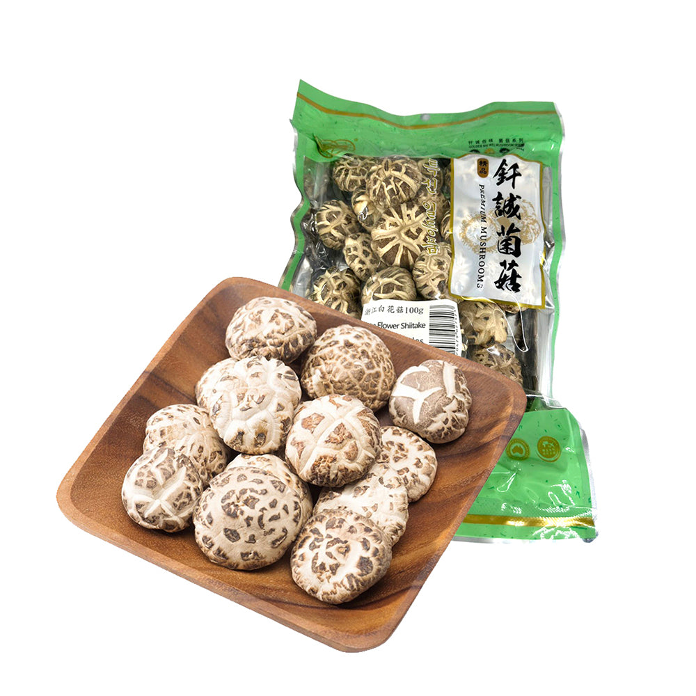 Qiancheng-Zhejiang-White-Flower-Shiitake-Mushrooms---100g-1