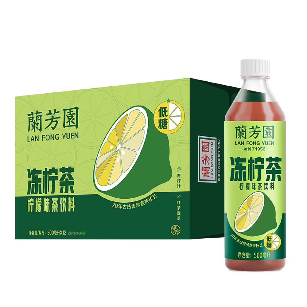 [Full-Case]-Lan-Fong-Yuen-Low-Sugar-Frozen-Lemon-Tea-500ml---15-Bottles-per-Case-1