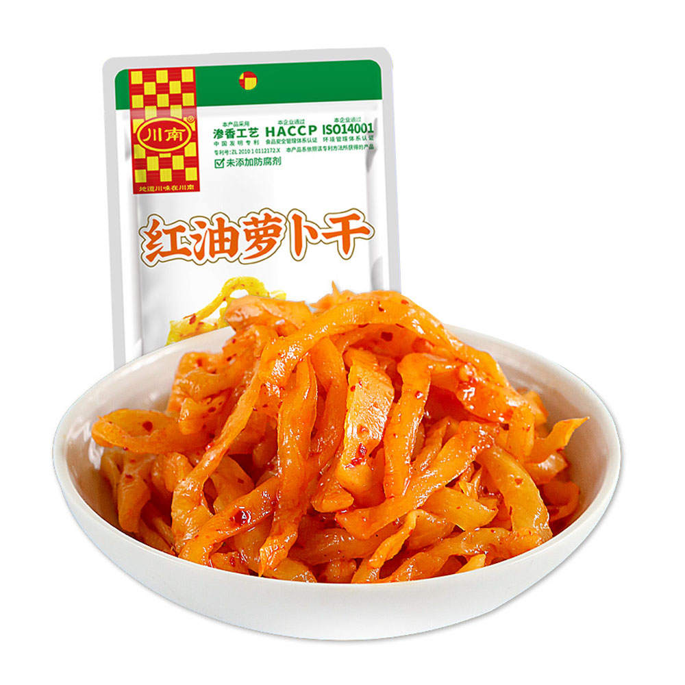 Chuan-Nan-Red-Oil-Dried-Radish-Side-Dish,-81g-1