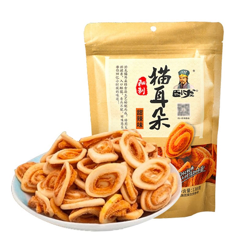 Wolong-Sweet-and-Spicy-Cat-Ear-Snacks-138g-1