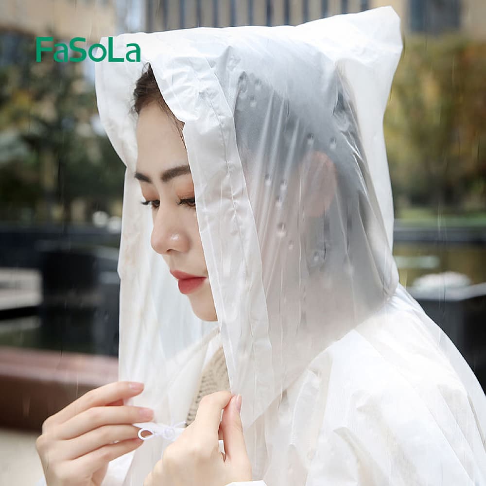 FaSoLa-Disposable-Portable-Raincoat---White,-120*78cm-1