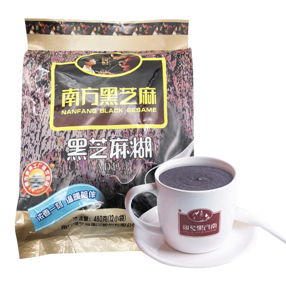 Nanfang-Black-Sesame-Paste-with-Low-Sugar-and-AD-Calcium---12-Packs,-480g-1