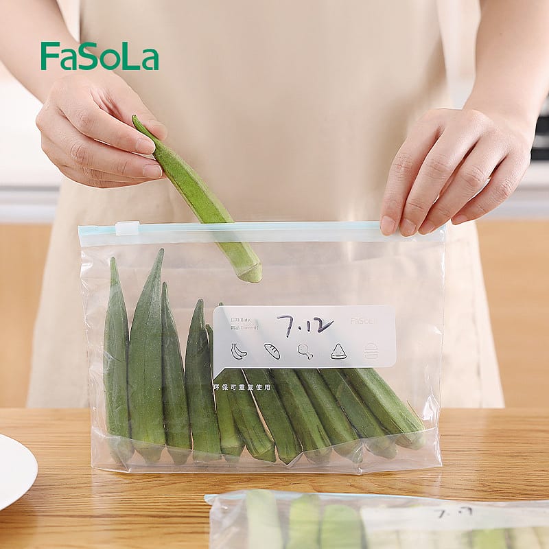 FaSoLa-Multi-Functional-Zipper-Food-Storage-Bags---Medium,-White,-23*15cm,-15-Pieces-1