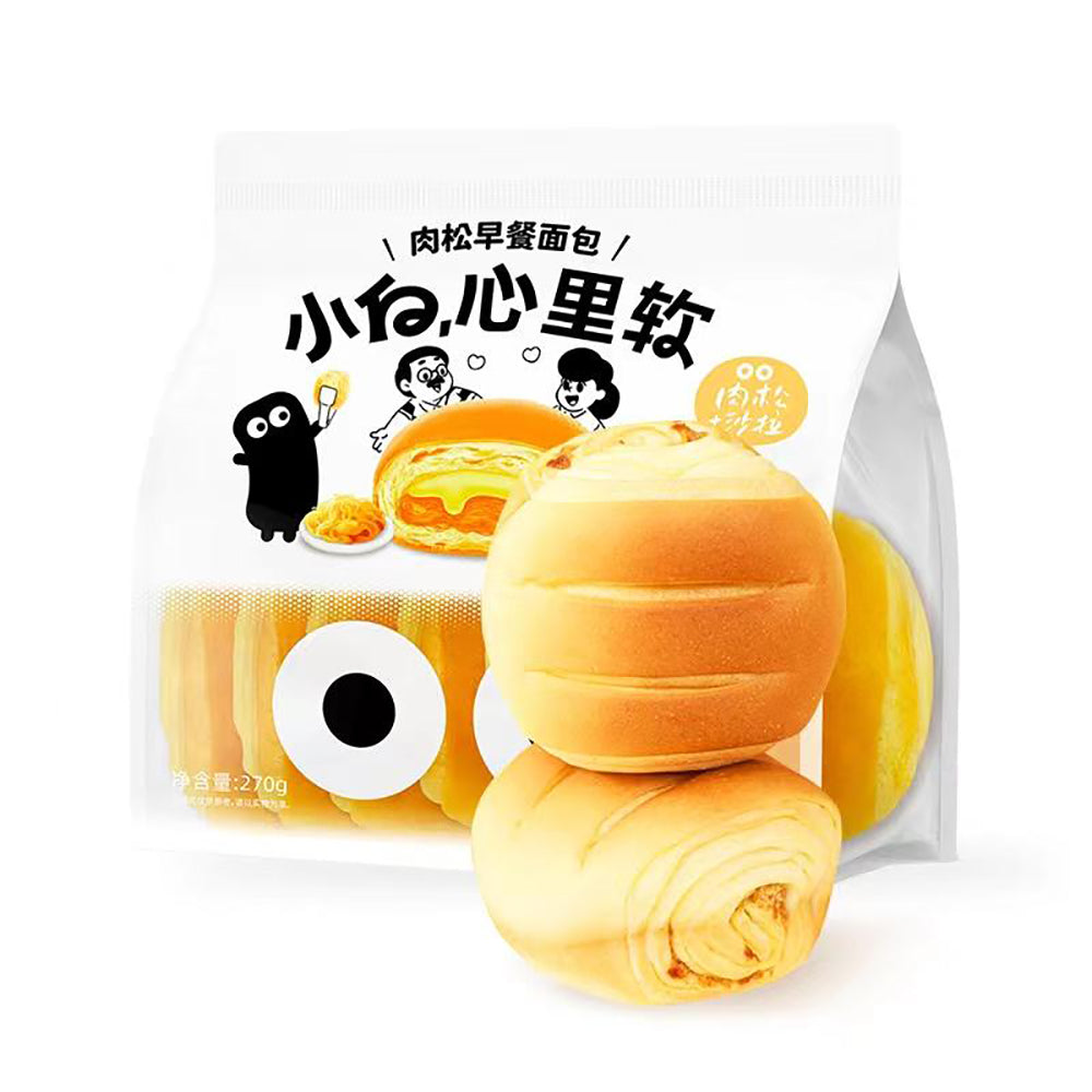 Xiaobai-Soft-Heart-Meat-Floss-Breakfast-Bread---6-Pieces,-270g-1