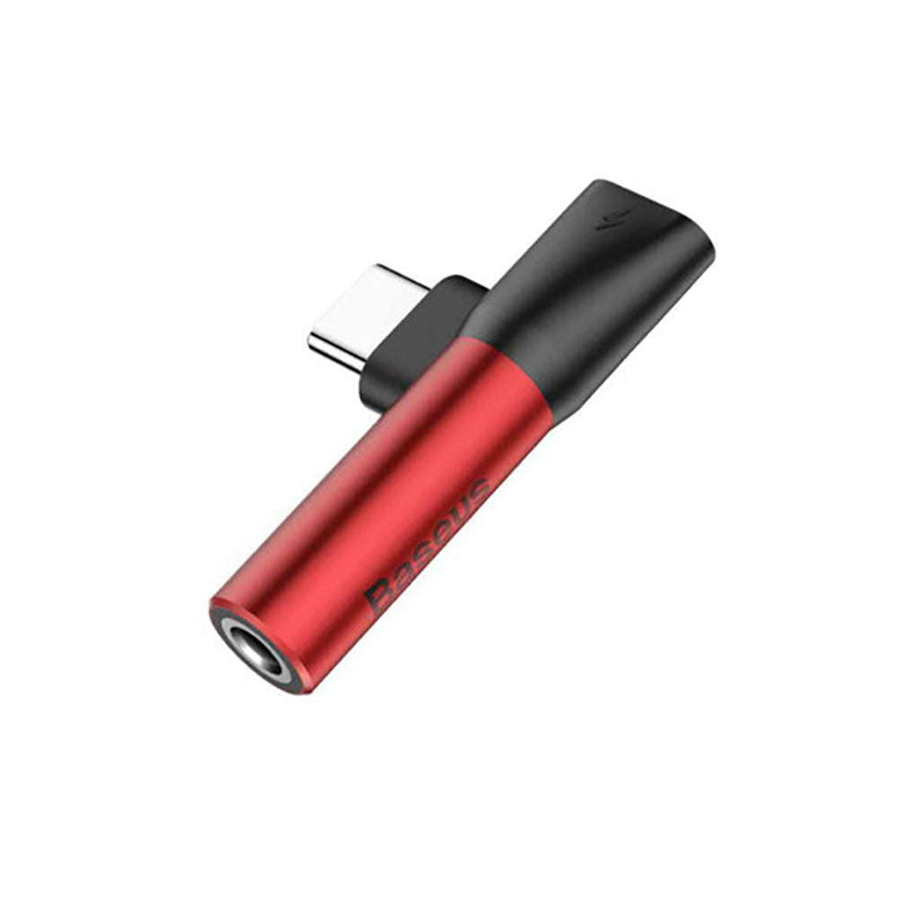 Baseus-Type-C-to-Type-C-and-3.5mm-Adapter---Red-and-Black-1