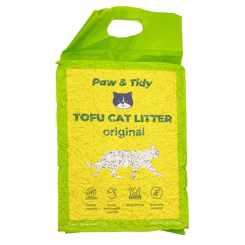 Paw-&-Tidy-Tofu-Cat-Litter---Original,-6L/2.5kg-1