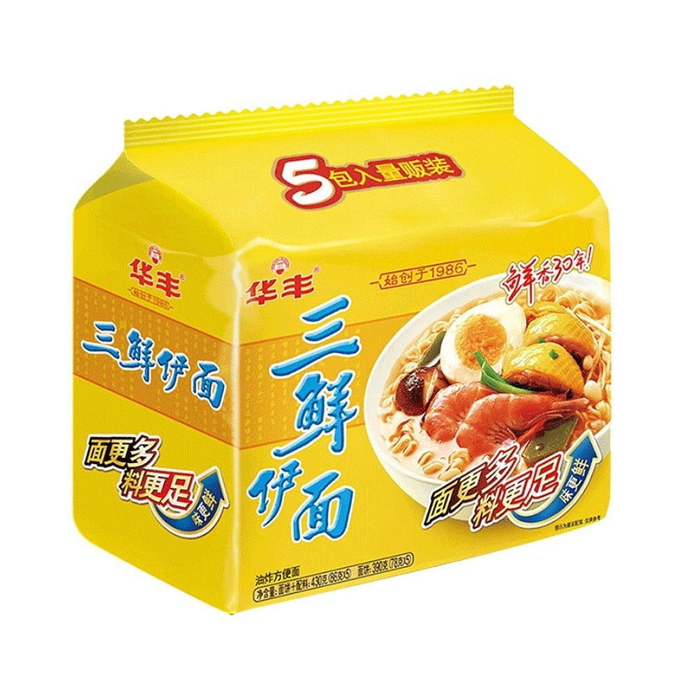 Huafeng-Original-Flavor-Three-Delicacies-Yi-Noodles---5-Packs,-430g-1