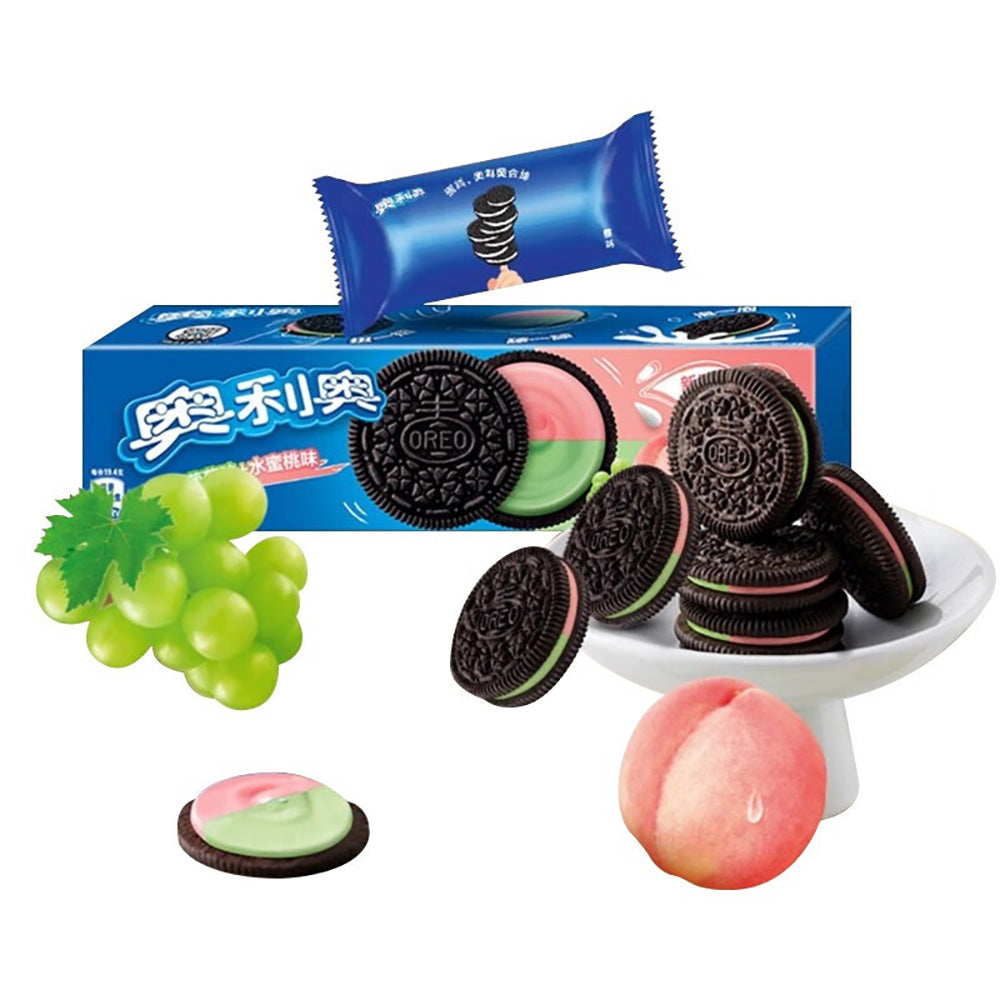 Oreo Sandwich Biscuits Crystal Grape + Peach Flavor 97g – Umall ...