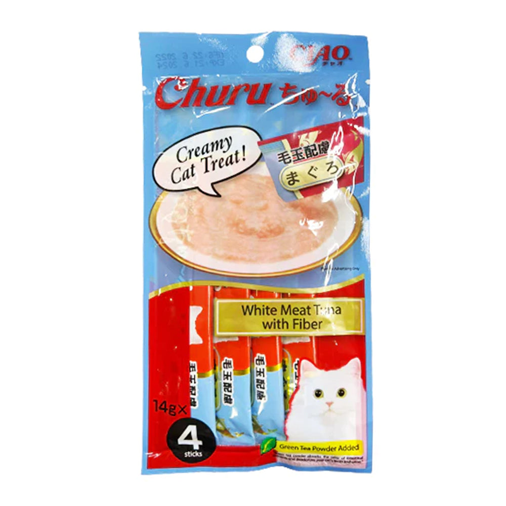 CIAO-Churu-Creamy-Cat-Treat-Tuna-Hairball-Control-Formula---4-Sticks,-56g-1