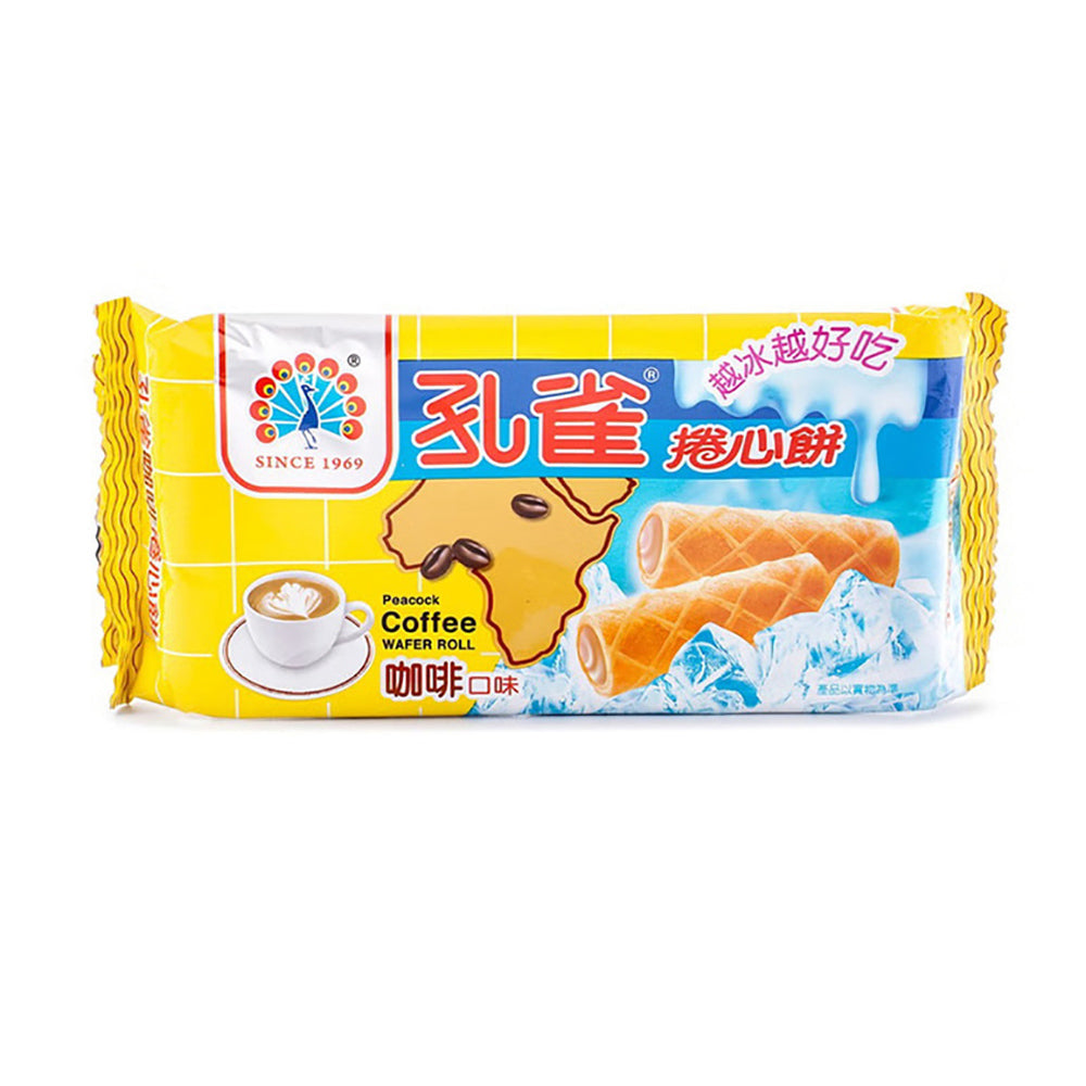 Kuai Kuai Peacock Coffee Wafer Roll - 63g