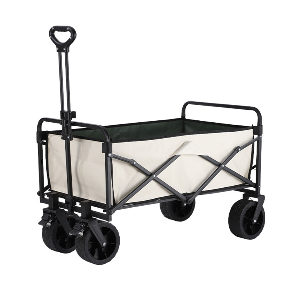 Ulife-Foldable-Camping-Cart-with-8-Inch-Wide-Wheels-and-Brakes---Khaki-1