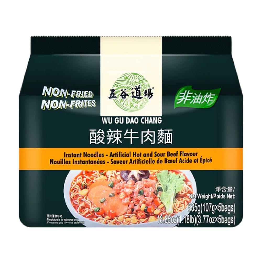 Wugu-Daochang-Hot-and-Sour-Beef-Noodles-107g,-Pack-of-5-Bags-1