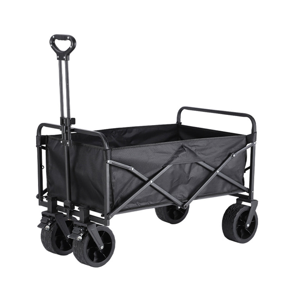 Ulife-Foldable-Camping-Wagon-with-8-Inch-Wide-Wheels-and-Brakes---Black-1