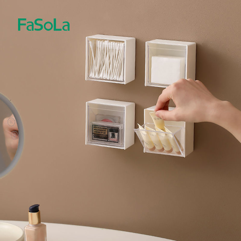 FaSoLa-Wall-Mounted-Flip-Top-Storage-Box---White,-8.5*4.5*8.5cm-1