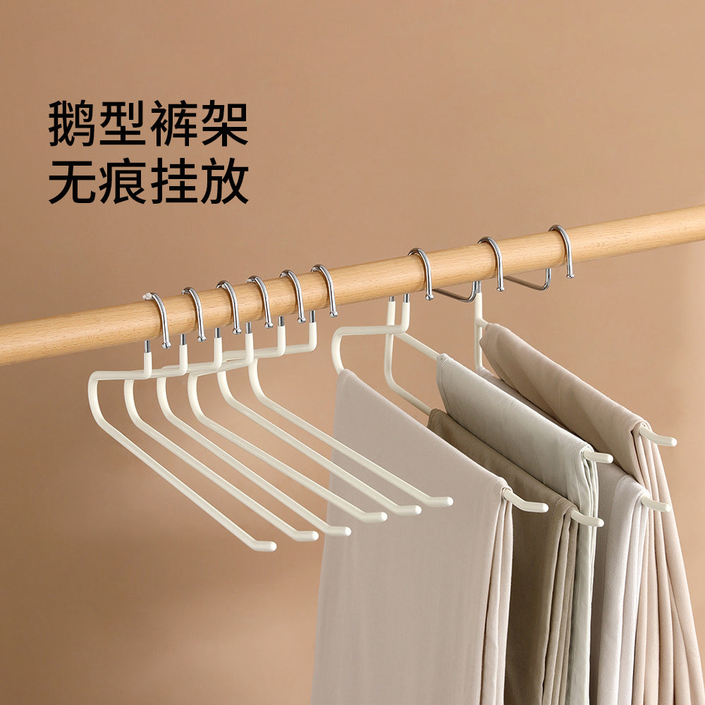 FaSoLa-Non-Slip-Pants-Hangers-Single-Layer---Beige,-Set-of-5-1