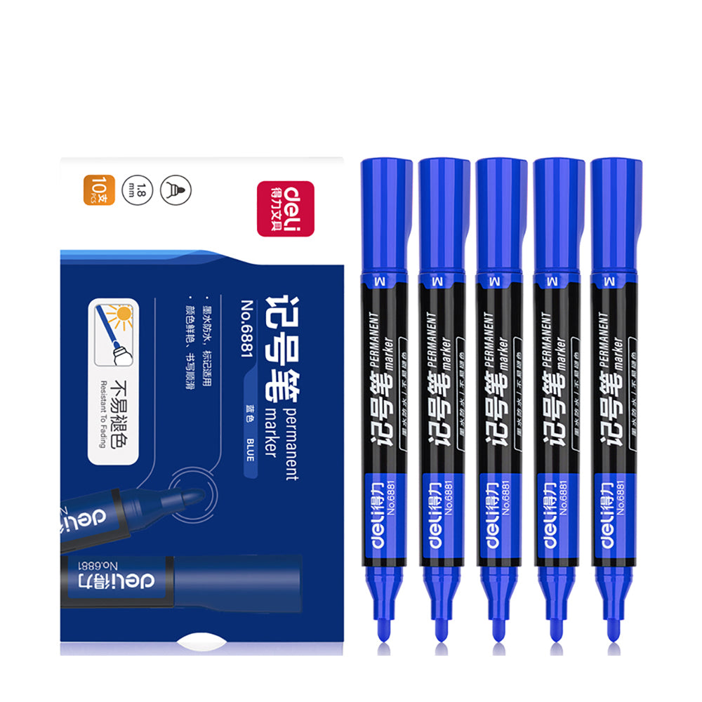 Deli-Sita-Permanent-Markers-Blue---Box-of-10-1