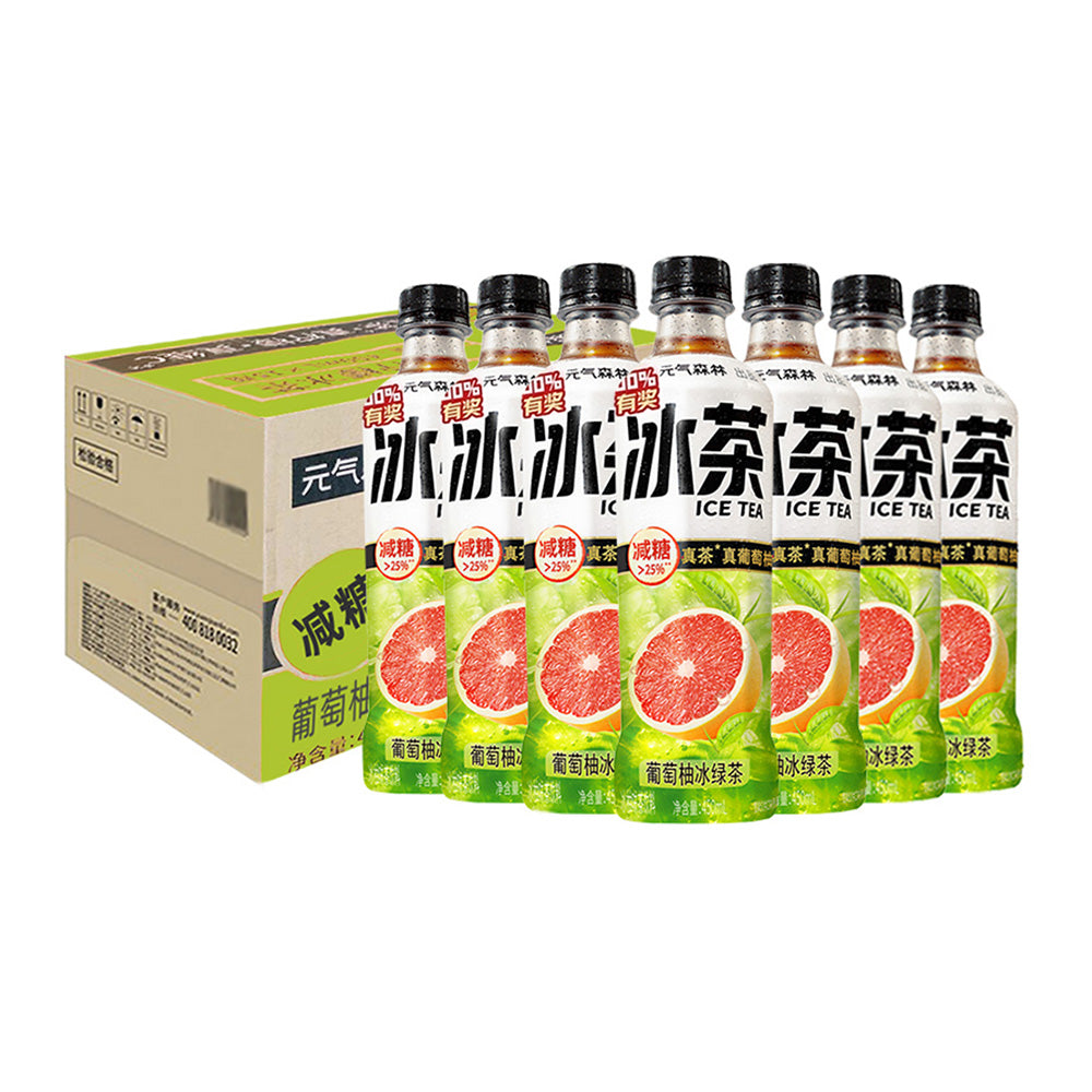 [Full-Case]-Genki-Forest-Iced-Tea-Grapefruit-450ml-*15-Bottles-1