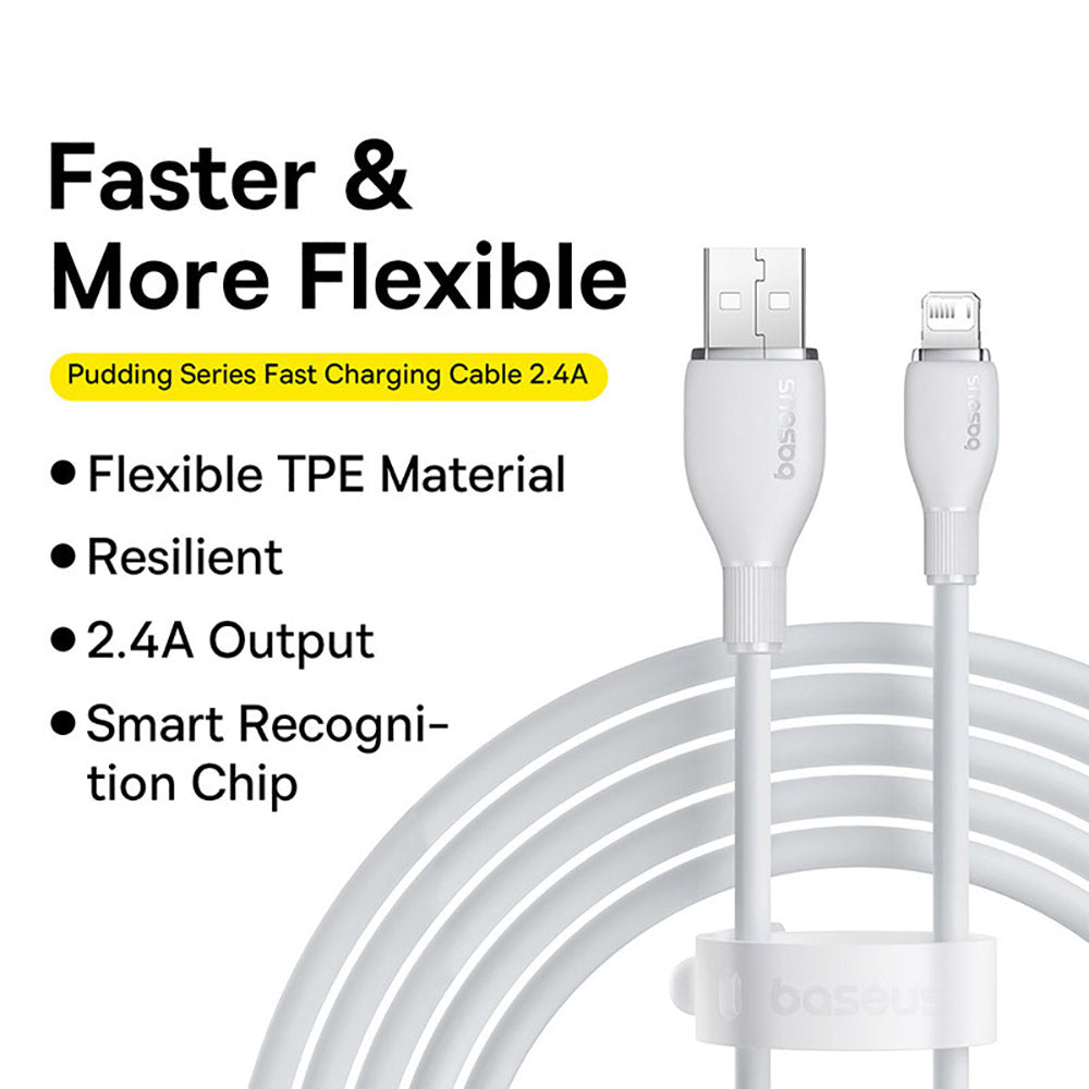 Baseus-Pudding-Series-Fast-Charging-Cable-USB-to-iP-2.4A-1.2m-Starlight-White-1