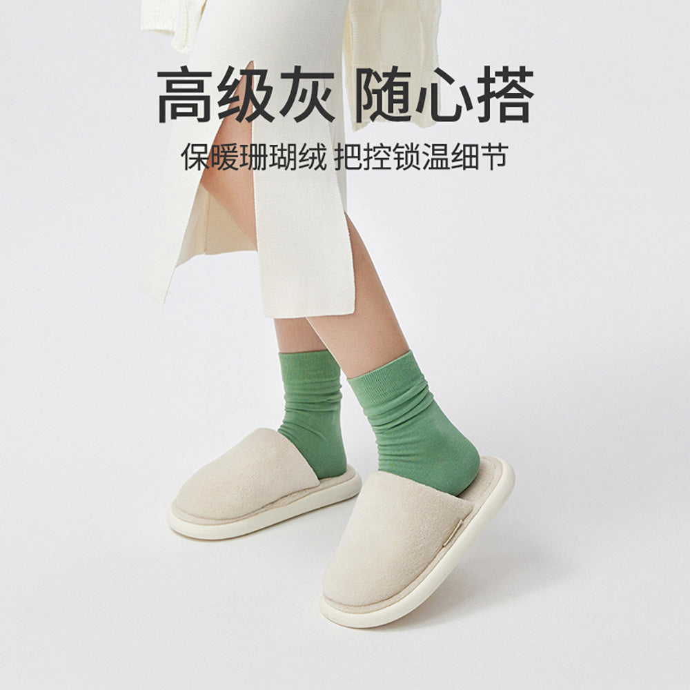 YouDiao-Women's-Snowflake-Cotton-Slippers---Cream-White,-Size-38-39-1