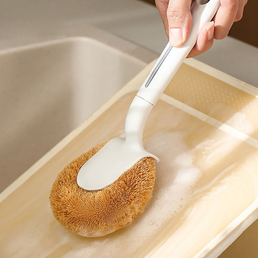 FaSoLa Coconut Fiber Pot Brush - White