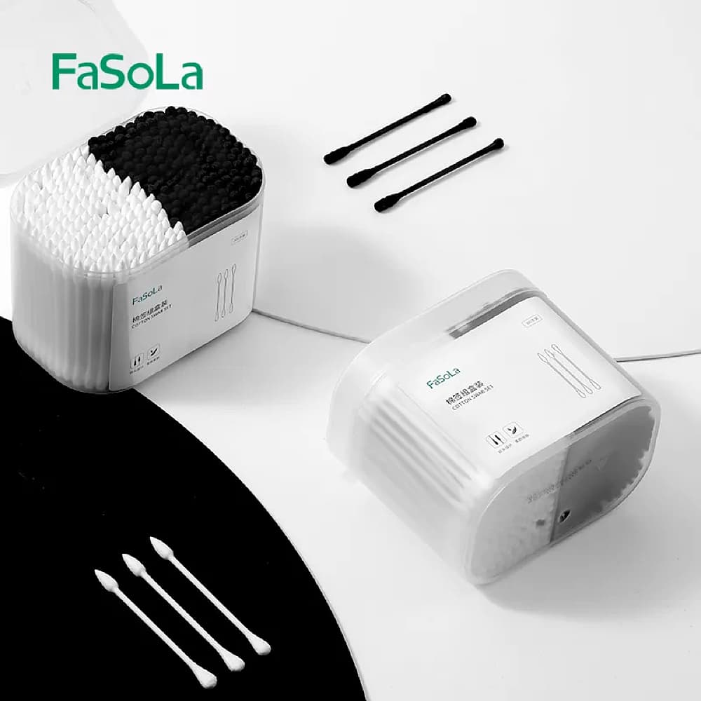 FaSoLa-Large-Box-Cotton-Swab-Set---300-Pieces,-White-&-Black-1