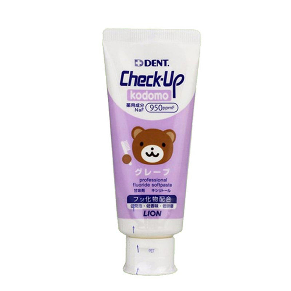 Lion-CHECK-UP-Kids-Anti-Cavity-Toothpaste,-Grape-Flavour,-Purple-Bear-Design,-60g-1