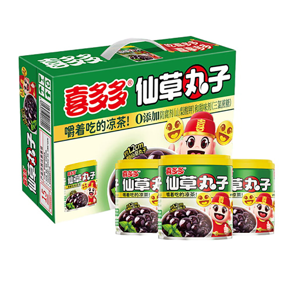 Xiduoduo-Grass-Jelly-Balls---200g-x-12-Cans/Box-1