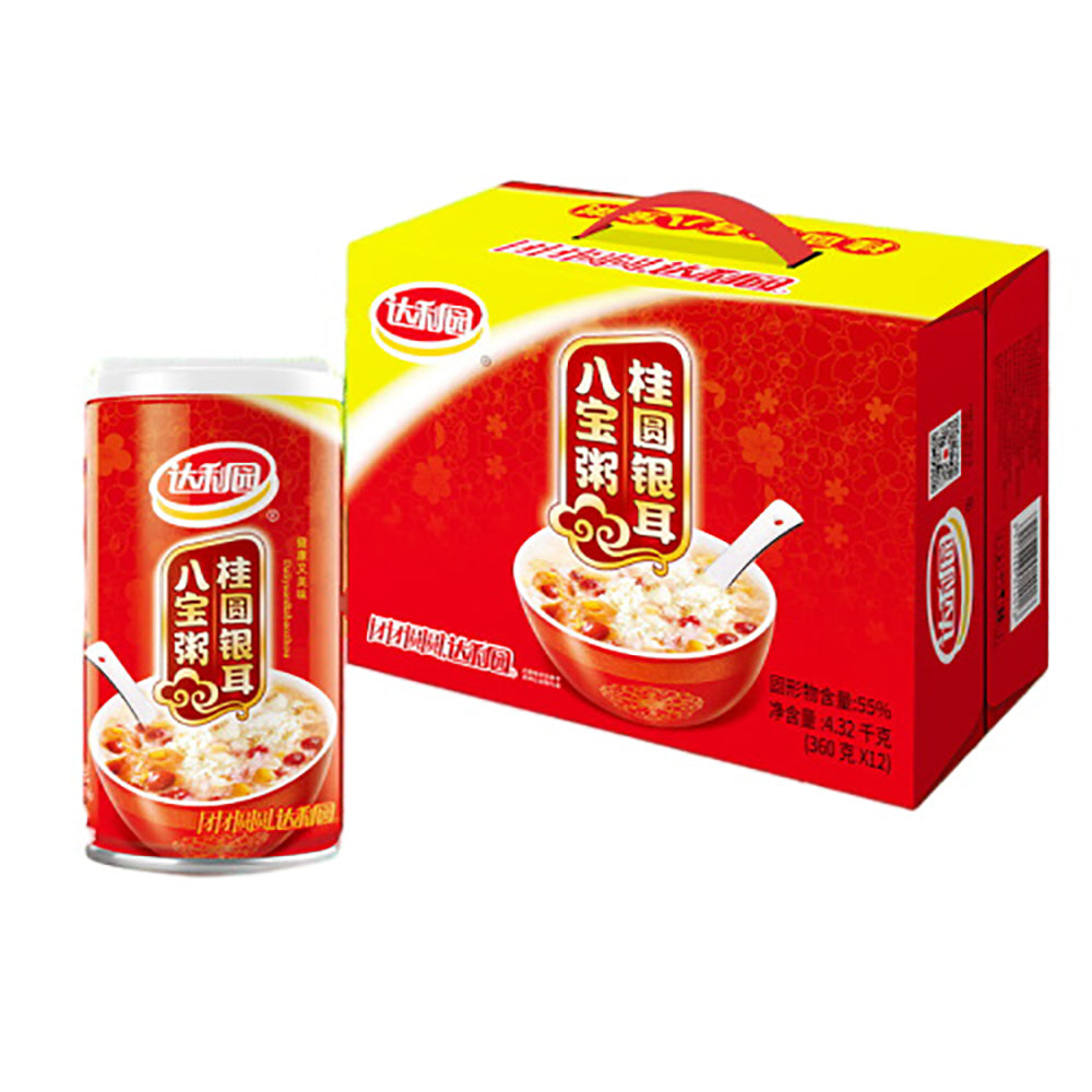 [Full-Case]-Daliyuan-Longan-and-Tremella-Eight-Treasures-Porridge,-360g*12-Cans-per-Case-1