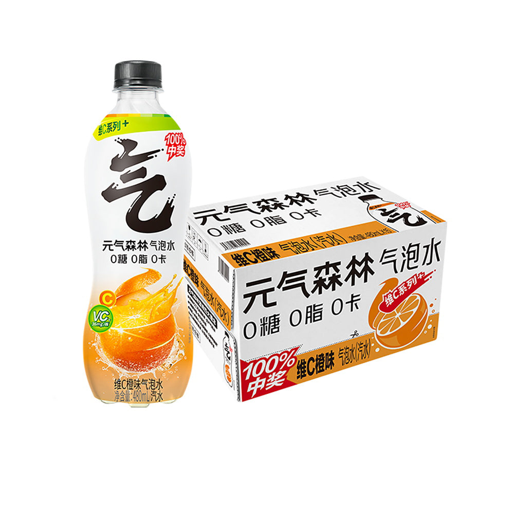 Genki-Forest-Sparkling-Water-VC-Orange-Flavor---480ml-x-15-1