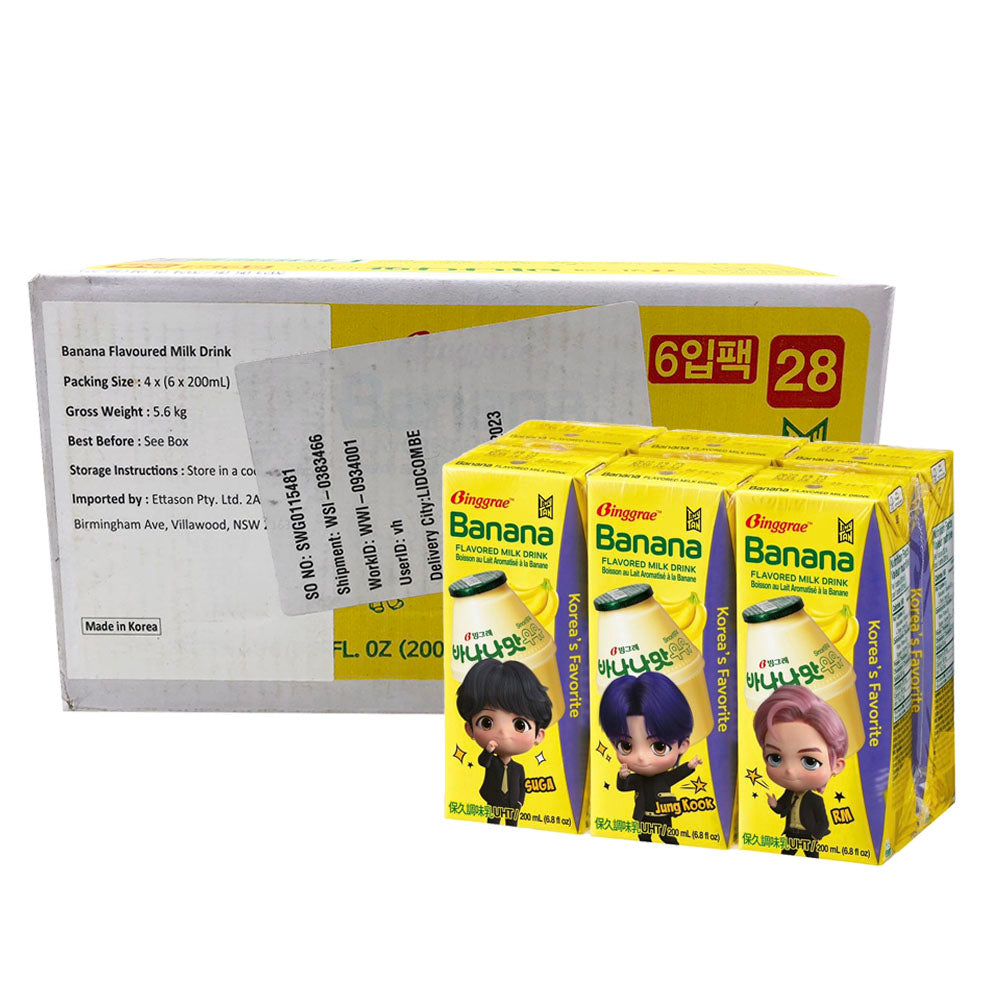 Binggrae-Banana-Flavored-Milk-Drink---200ml-x-6-x-4/Box-1