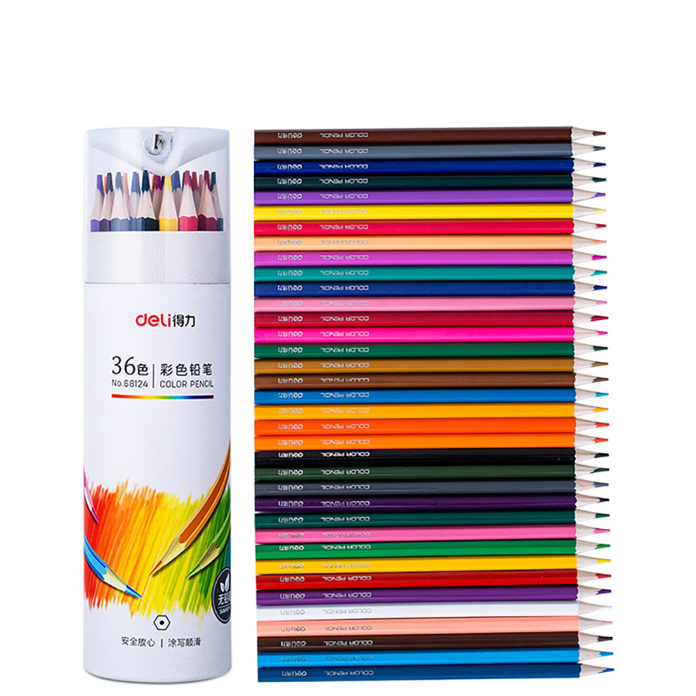Deli-36-Color-Hexagonal-Colored-Pencils---Suitable-for-Ages-6-and-Up,-36-Pieces/Tube-1